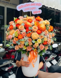 lẳng hoa chúc mừng