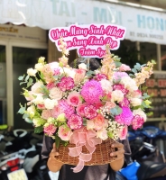 lẳng hoa chúc mừng