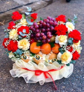 giỏ hoa quả chúc mừng